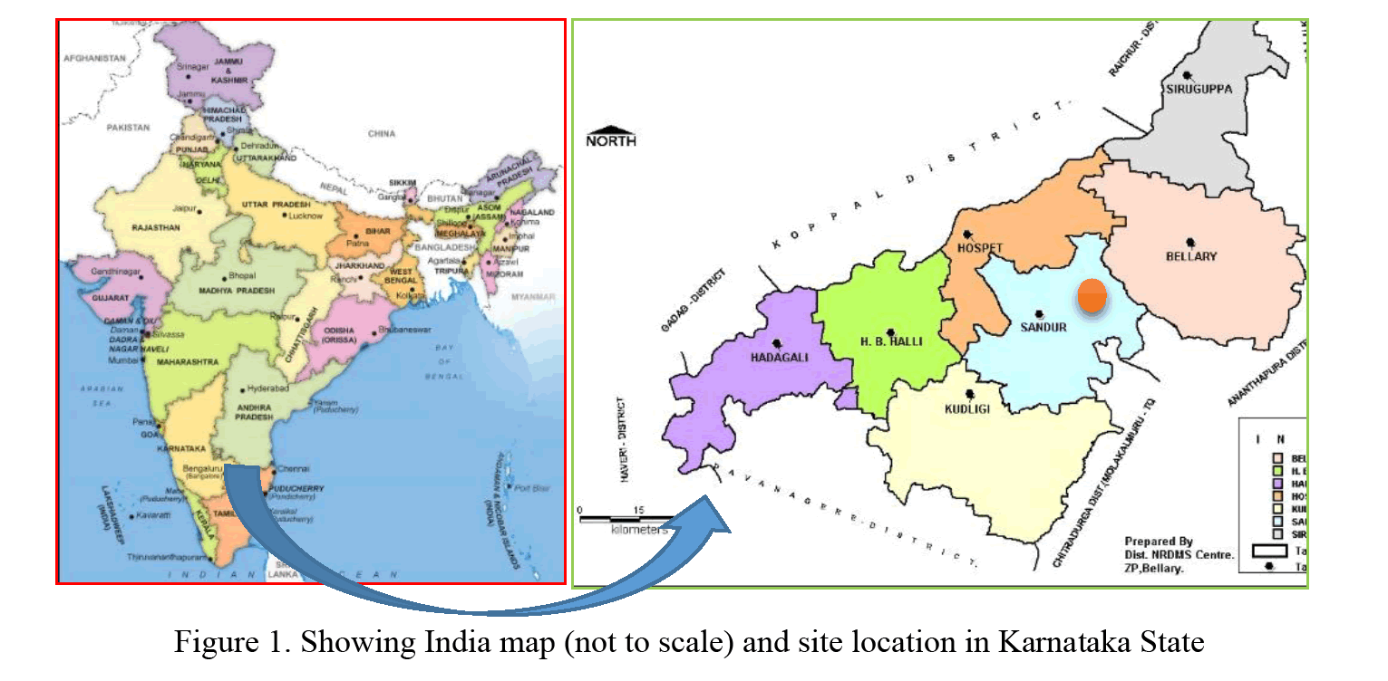 Biology-India-map-site-location-Karnataka-State