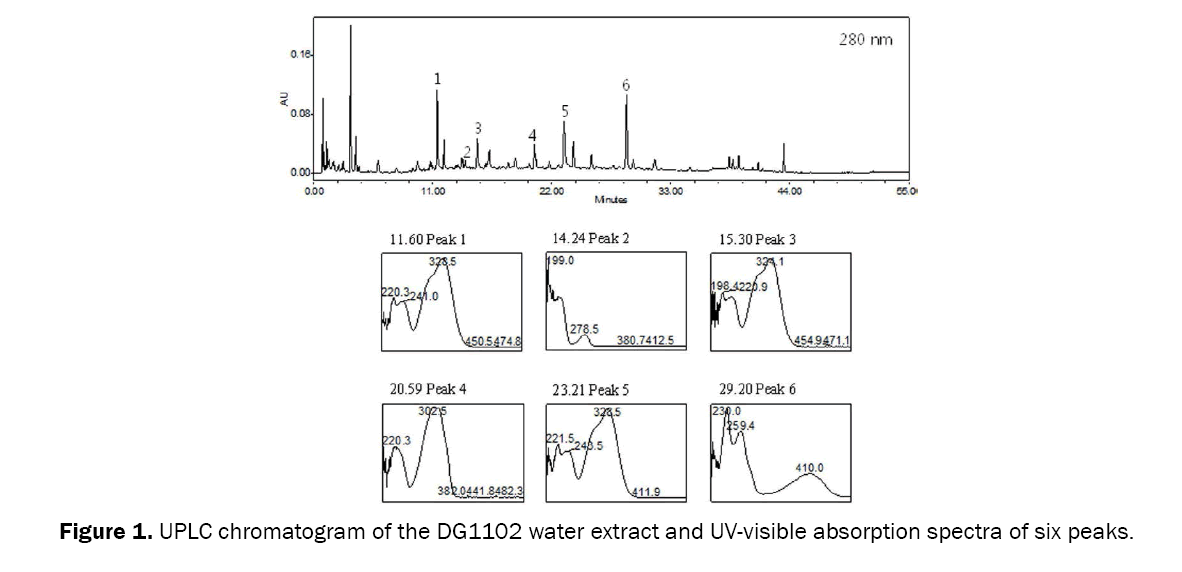 Pharmaceutical-Sciences-UPLC-chromatogram-DG1102-water-extract